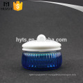 200ml New design blue cosmetic packaging jar cream glass with screw white cap